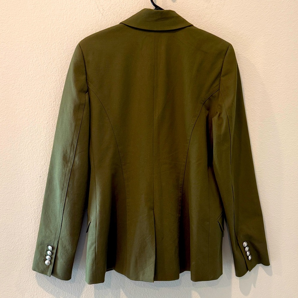 Derek Lam 10 Crosby Ady Double-Breasted Blazer Women’s Size 12 Army Green - Picture 12 of 12